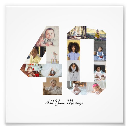 Fotonummer 40 Fotocollage Foto Afdruk (Voorkant)