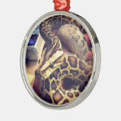 Fotoontwerp van de hypo-baby birmese python. metalen ornament (Links)