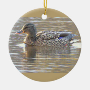 Fotoornament Wilde Eend Keramisch Ornament