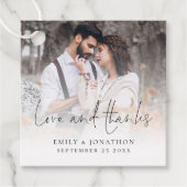 Fotooverlay Love and Bedankt Script Weduwen Bedankjes Labels (Voorkant)