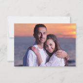 Fotooverlay Script Typografie Wedding RSVP Kaart (Achterkant)