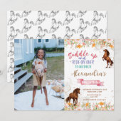 Fotopaard verjaard paard kaart (Voorkant / Achterkant)