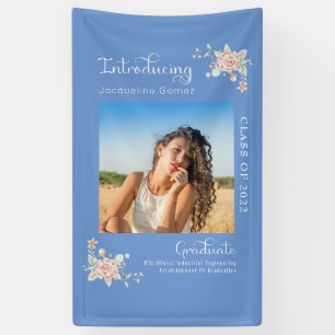 Fotopartij Modern Floral Afstuderen 2022 Spandoek