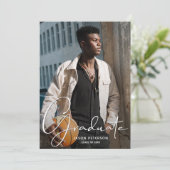 Fotopartijuitnodigingen vieren Afstuderen Kaart (Staand voorkant)