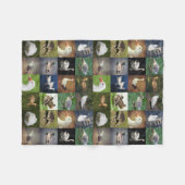 Fotopatchwork - vogels fleece deken (Voorkant (Horizontaal))