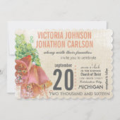 Fotoperatie en mint Wedding Typography Wedding Kaart (Voorkant)