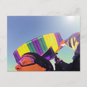 fotoperfecte skydiver briefkaart