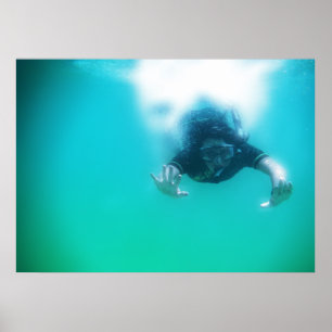 fotoperfecte snorkelaar poster