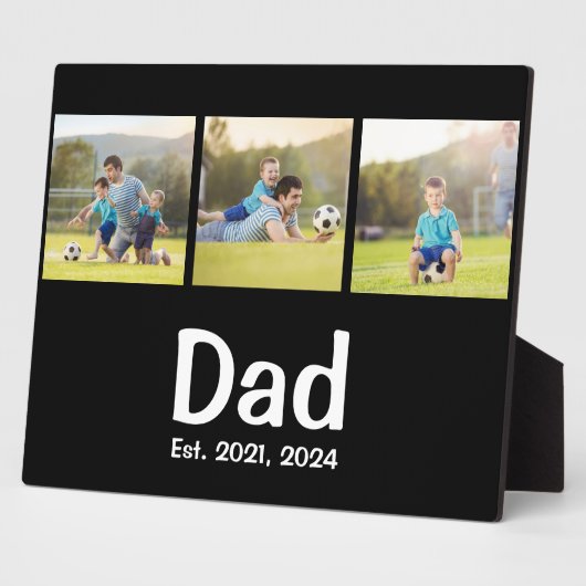 Fotoplaat 'Dad Established Script Black 3 Foto' (Zijkant)
