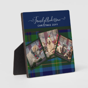 FOTOPLAQUE - Miller TARTAN Blauwe Kerstcadeau Fotoplaat