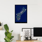 Fotoplattegrond van Guam Satellite poster (Thuiskantoor)