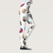 Fotopoka stip Sjabloon Circles White Exercise Leggings (Rechts)