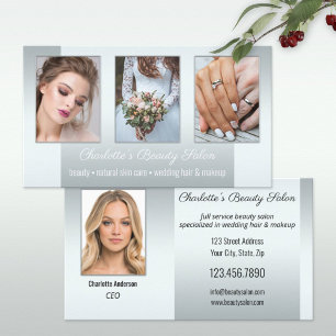 Fotoportfolio Beauty Salon Professional Silver Visitekaartje