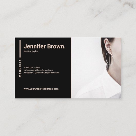 Fotoportfolio Online zwarte vrijdagwinkel Visitekaartje (Achterkant)