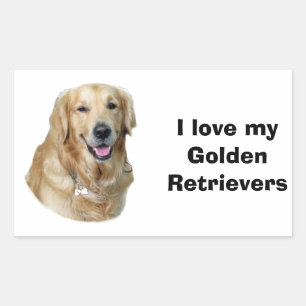 Fotoportret Golden Retriever Rechthoekige Sticker