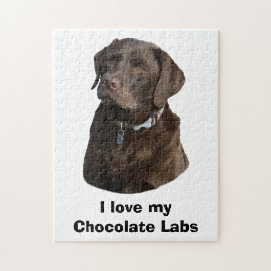 Fotoportret van Chocolate Labrador Legpuzzel (Verticaal)