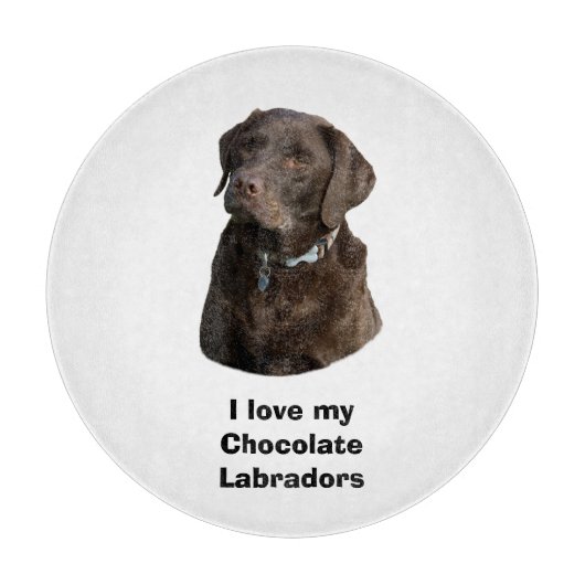 Fotoportret van Chocolate Labrador Snijplank (Voorkant)
