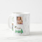 Fotoposters Groene kerstboompjes Koffiemok (Voorkant links)