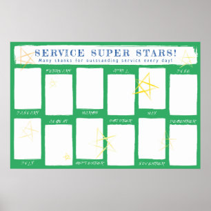 Fotopresentator van de maandelijkse opname poster