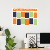 Fotopresentator van de maandelijkse opname poster (Thuiskantoor)