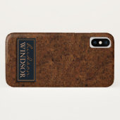 Fotorealistisch donker natuurlijk kurk Case-Mate iPhone case (Achterkant (horizontaal))