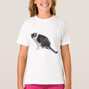 Fotorealistische kattenpose-shirt tilt subtiele da t-shirt