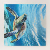 Fotorealistische Zee Turtle Legpuzzel (Horizontaal)