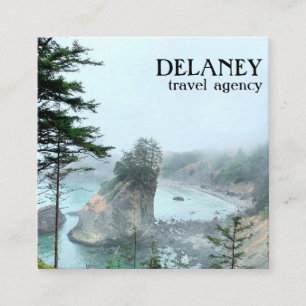 Fotoreis Natuur oregon Coast Foggy Beach Vierkante Visitekaartje