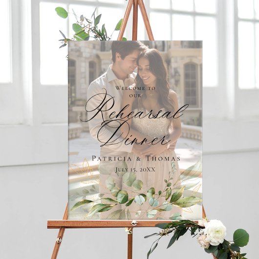 Fotorepetitie diner welkomstbord poster