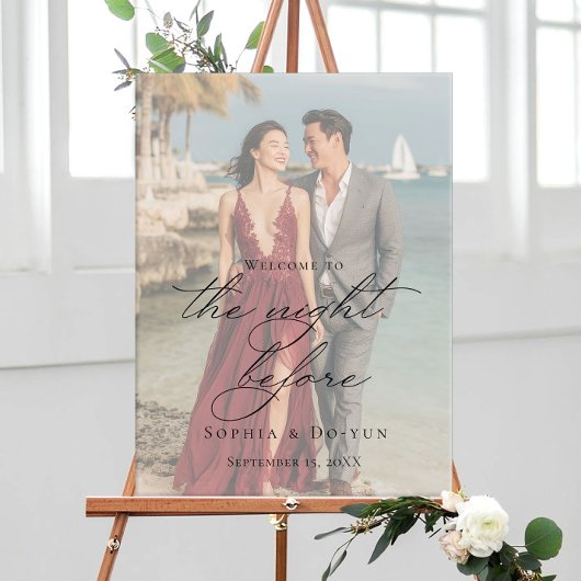 Fotorepetitie diner welkomstbord poster