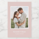 Fotorepetitie Dinner Blush Pink Wijn Etiket (Enkel label)