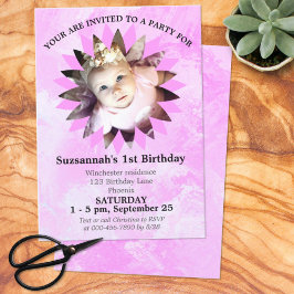 Fotoroze Waterverf Sjabloon aanjager Kaart