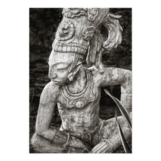 Foto's - Ancient Mayan Figuur - Mexico Foto Afdruk (Voorkant)