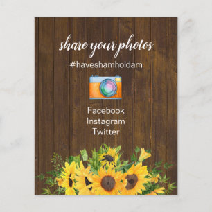 Foto's Delen Hashtag Rustieke Trouw Huwelijksbord