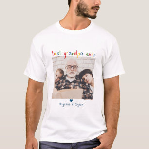 Foto's en namen van kinderen die 'Best Grandpa Eve T-shirt