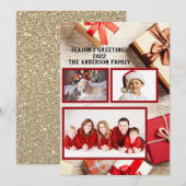 Foto's Gegroet Rustic Gift Packages Feestdagenkaart (Voorkant / Achterkant)