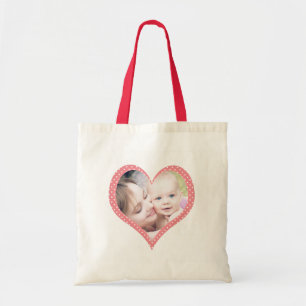 Foto's in harten aangepaste Moederdag- Tote Bag