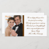 Foto's Kaarten - Weddenschap Bedankt (Voorkant / Achterkant)