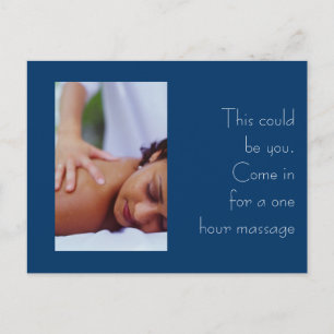 Foto's massage en carrosserie briefkaart