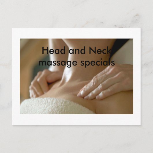 Foto's massage en carrosserie briefkaart (Voorkant)