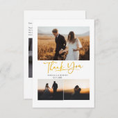 Foto's met handgeschreven bruiloft Hartelijk dank (Voorkant / Achterkant)