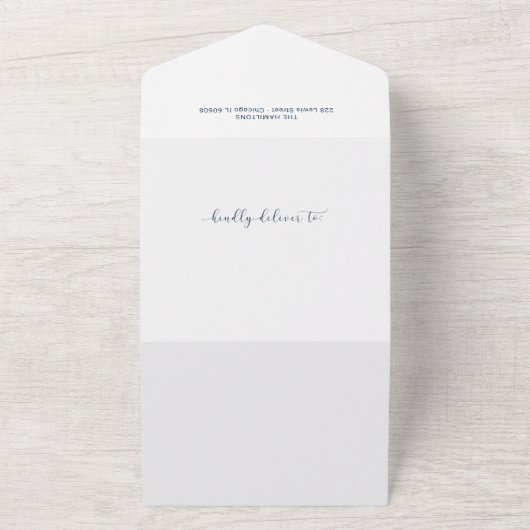 Foto's met kerstfeest kondiging all in one uitnodiging (Buitenkant)