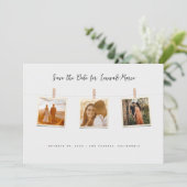 foto's op waslijncollage  save the date (Staand voorkant)