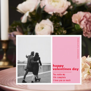 Foto's rood en roze Fijne Valentijnsdag Briefkaart