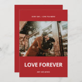  foto's rood en wit, Kaart met tekstafdruk (Voorkant / Achterkant)