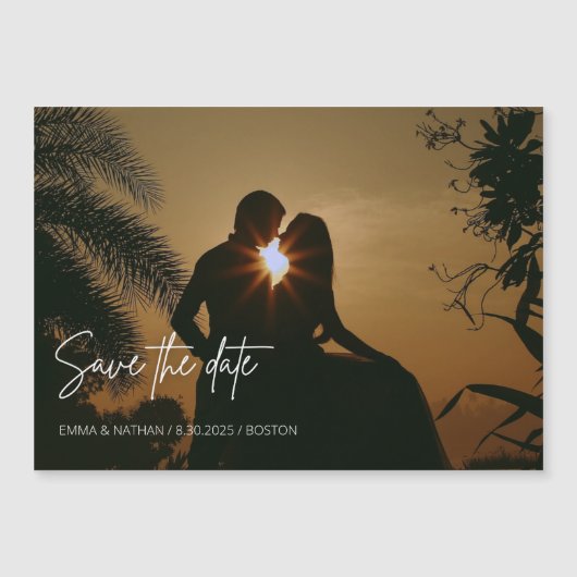 Foto's Sla de datum magnetisch op Magnetische Uitnodiging (Voorkant)