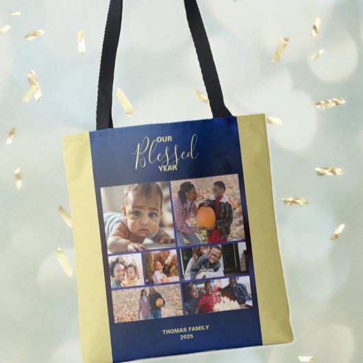 Foto's toevoegen Blessed Year Photo Canvas tas