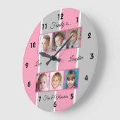 Foto's uit de roze en grijze familie grote klok (Hoek)
