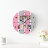 Foto's uit de roze en grijze familie grote klok (Huis)