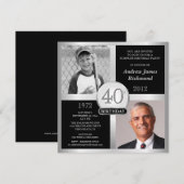 Foto's van 40e verjaardag kaart (Voorkant / Achterkant)